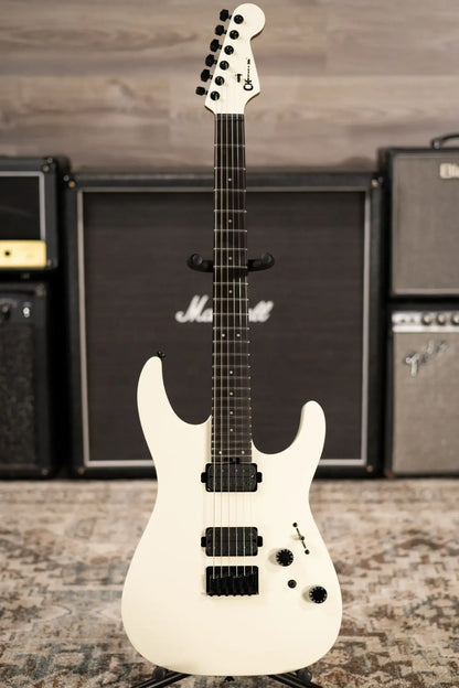 Charvel Pro-Mod Plus Dinky DK24 HH HT EB Electric Guitar - Chreme White with Gig Bag