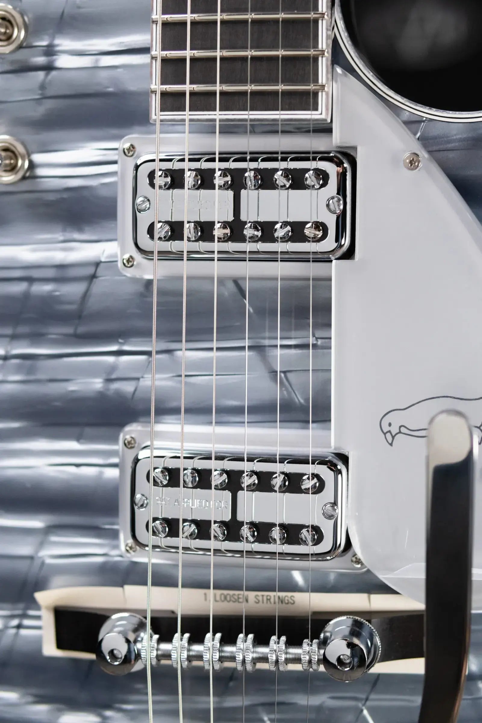 Gretsch G6134T Limited Edition Penguin with String-Thru Bigsby Electric Guitar - Light Blue Pearl with Hardshell Case