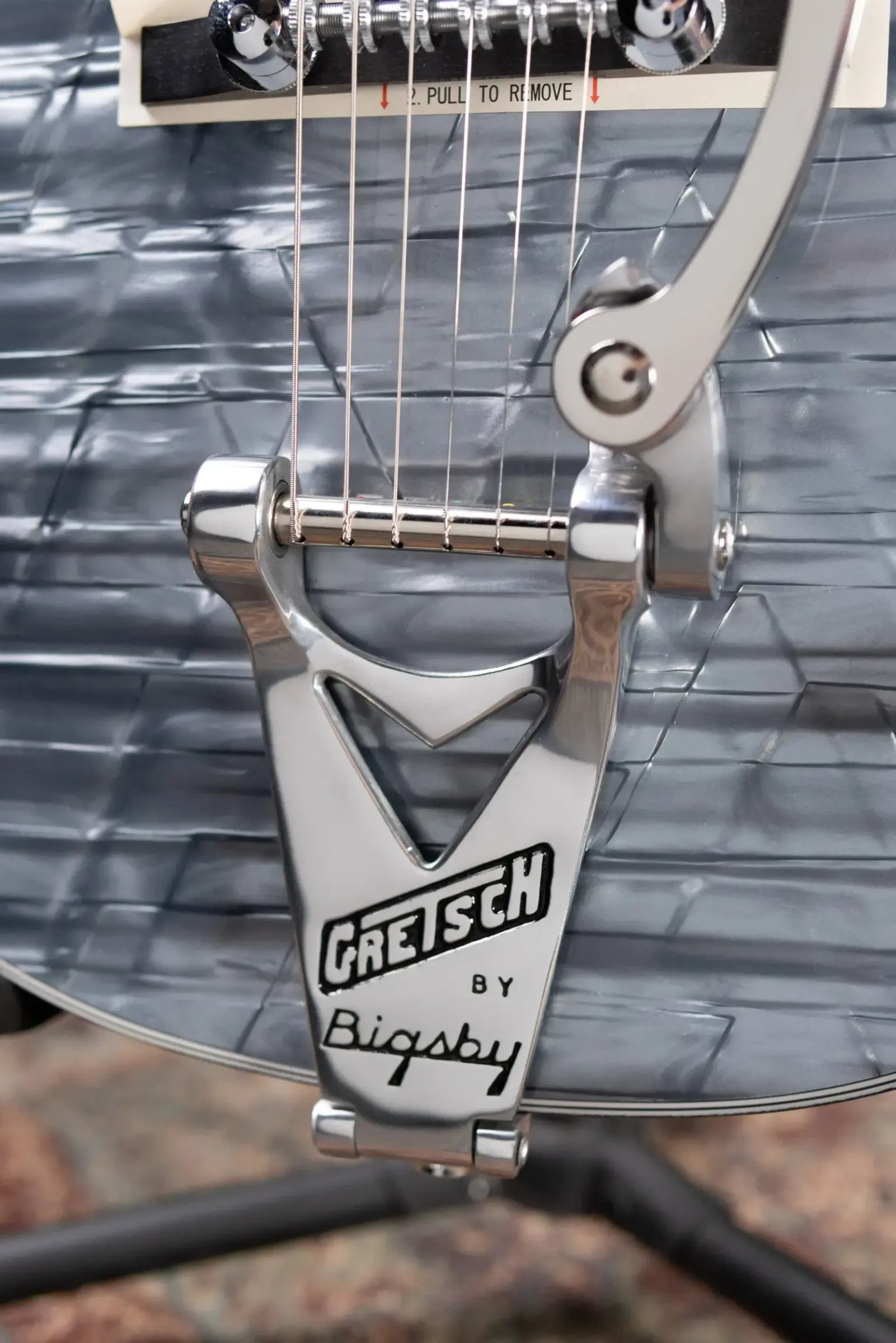 Gretsch G6134T Limited Edition Penguin with String-Thru Bigsby Electric Guitar - Light Blue Pearl with Hardshell Case