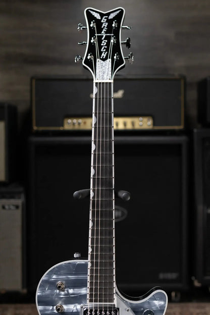 Gretsch G6134T Limited Edition Penguin with String-Thru Bigsby Electric Guitar - Light Blue Pearl with Hardshell Case