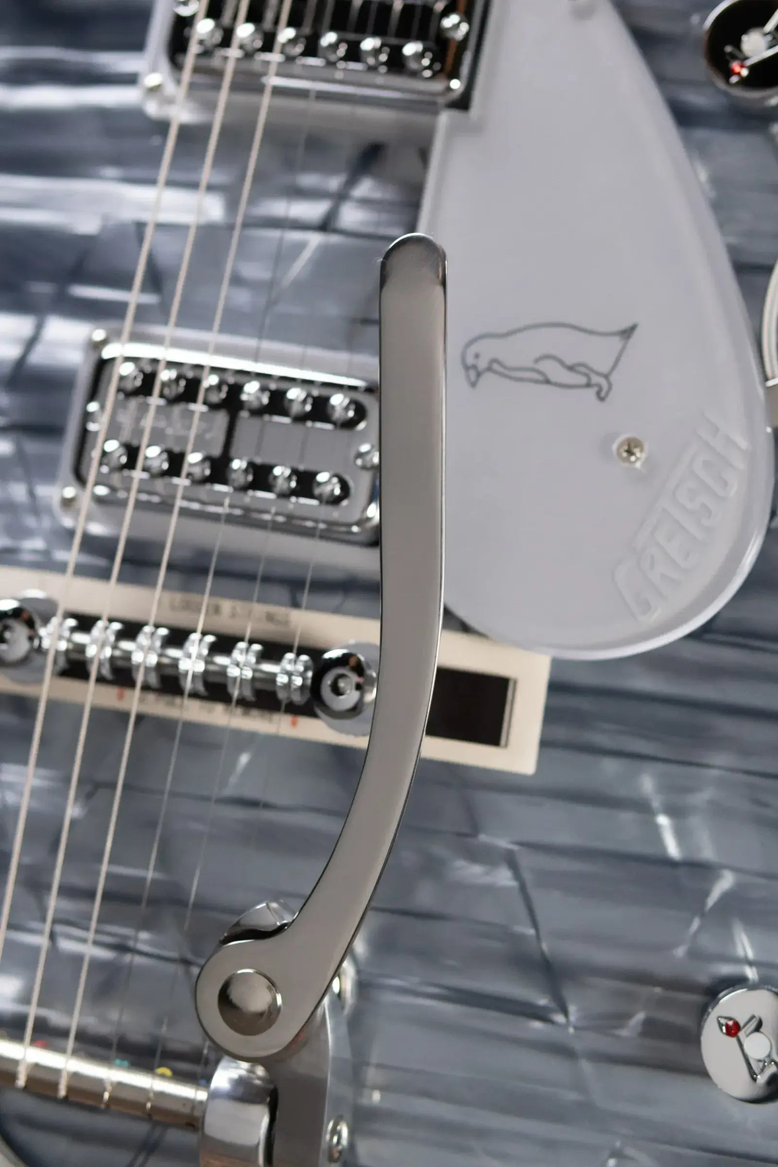 Gretsch G6134T Limited Edition Penguin with String-Thru Bigsby Electric Guitar - Light Blue Pearl with Hardshell Case