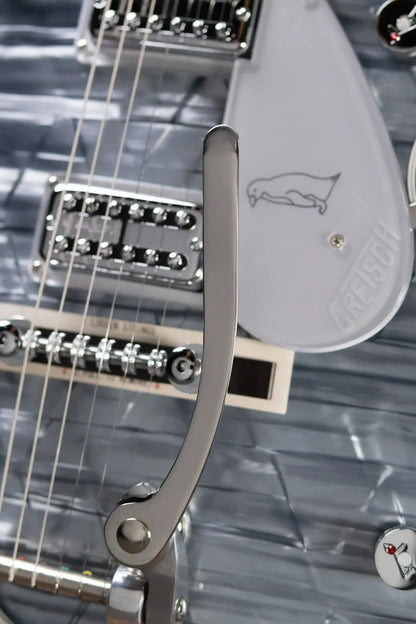 Gretsch G6134T Limited Edition Penguin with String-Thru Bigsby Electric Guitar - Light Blue Pearl with Hardshell Case