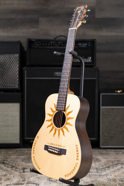Martin LX2 Left-Handed Life is Good Acoustic/Electric Guitar with Gig Bag