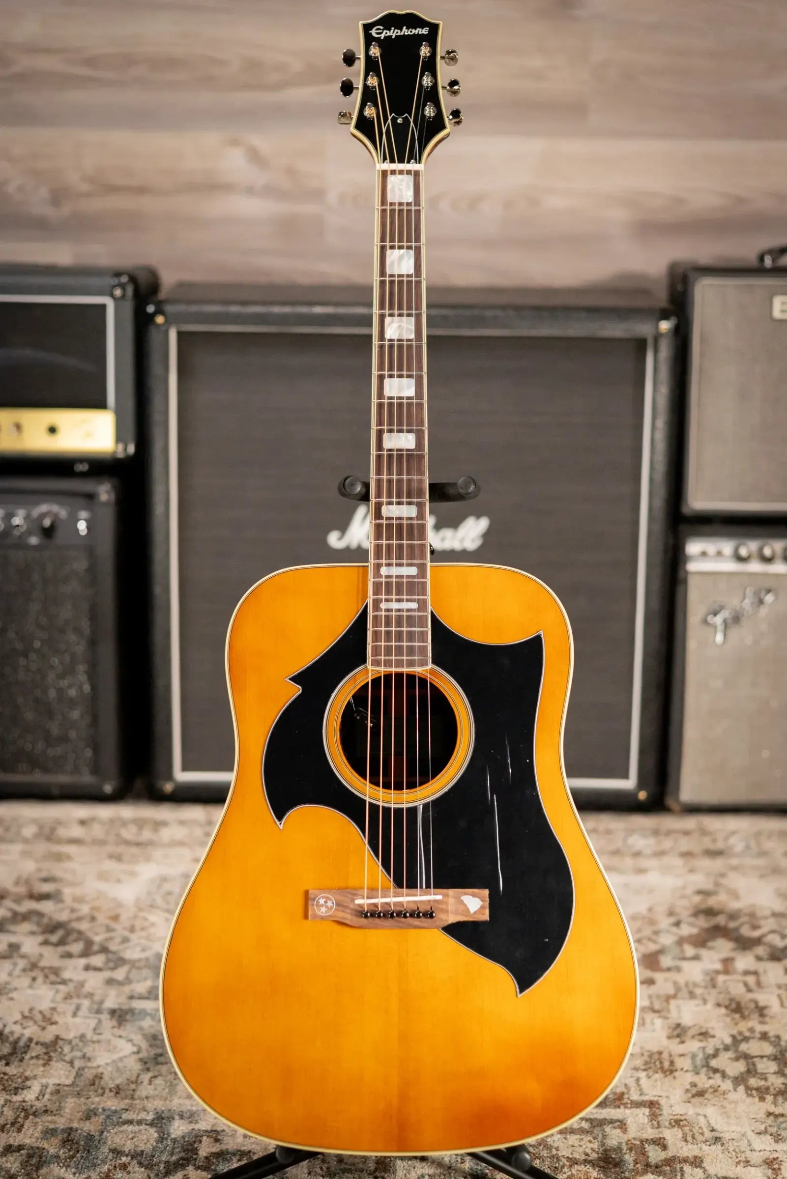 Epiphone Marcus King Signature El Dorado Acoustic/Electric Guitar - Natural with Hardshell Case