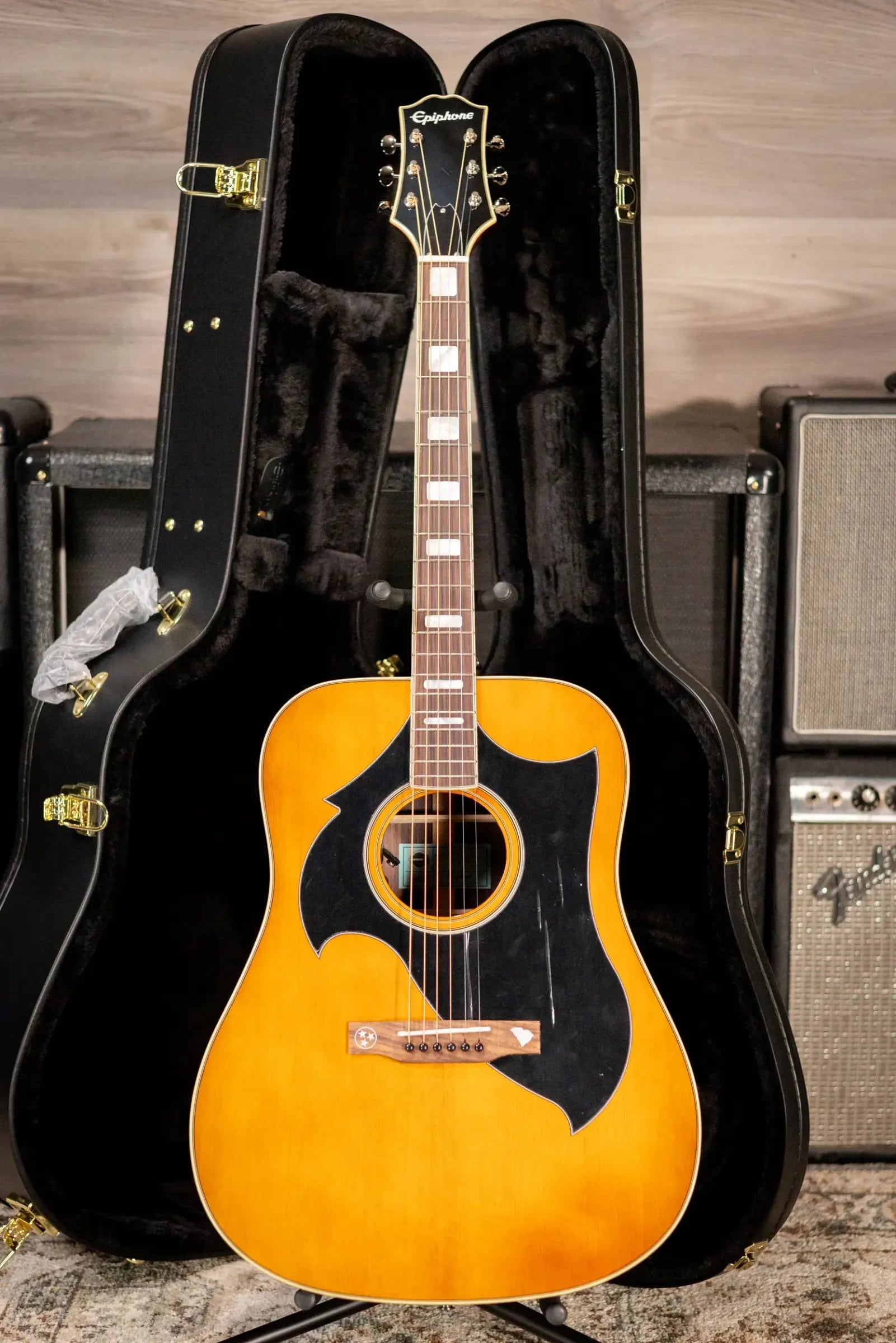 Epiphone Marcus King Signature El Dorado Acoustic/Electric Guitar - Natural with Hardshell Case