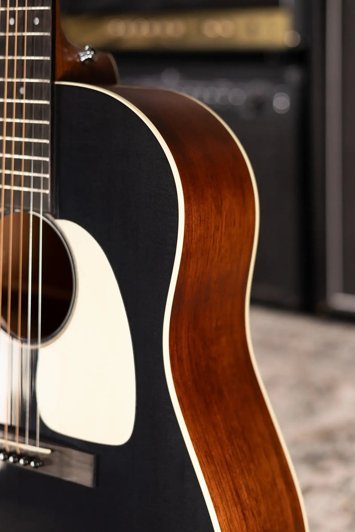 Martin DSS16E Acoustic/Electric Guitar - Black Smoke with Gig Bag