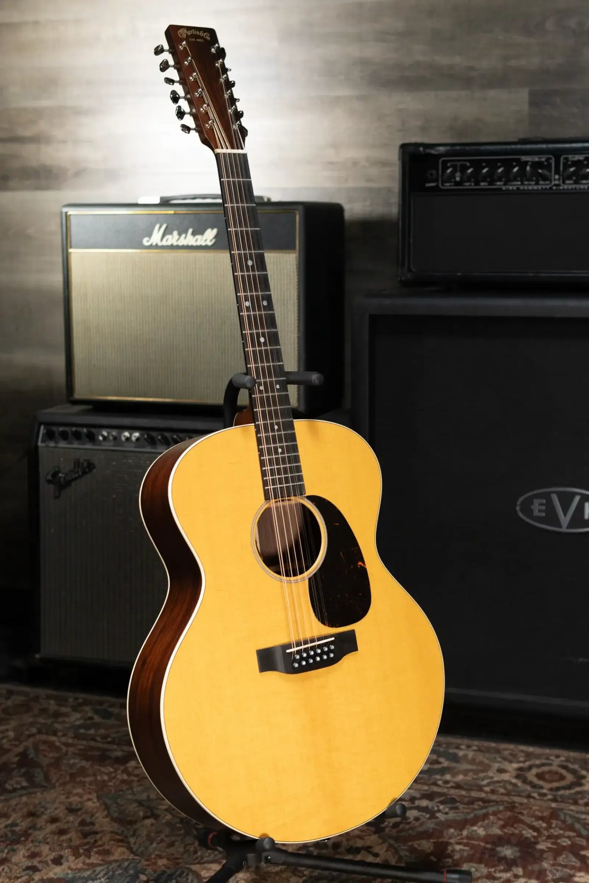 Martin Grand J-16E 16 Series 12-String Acoustic/Electric Guitar - Natural with Gig Bag