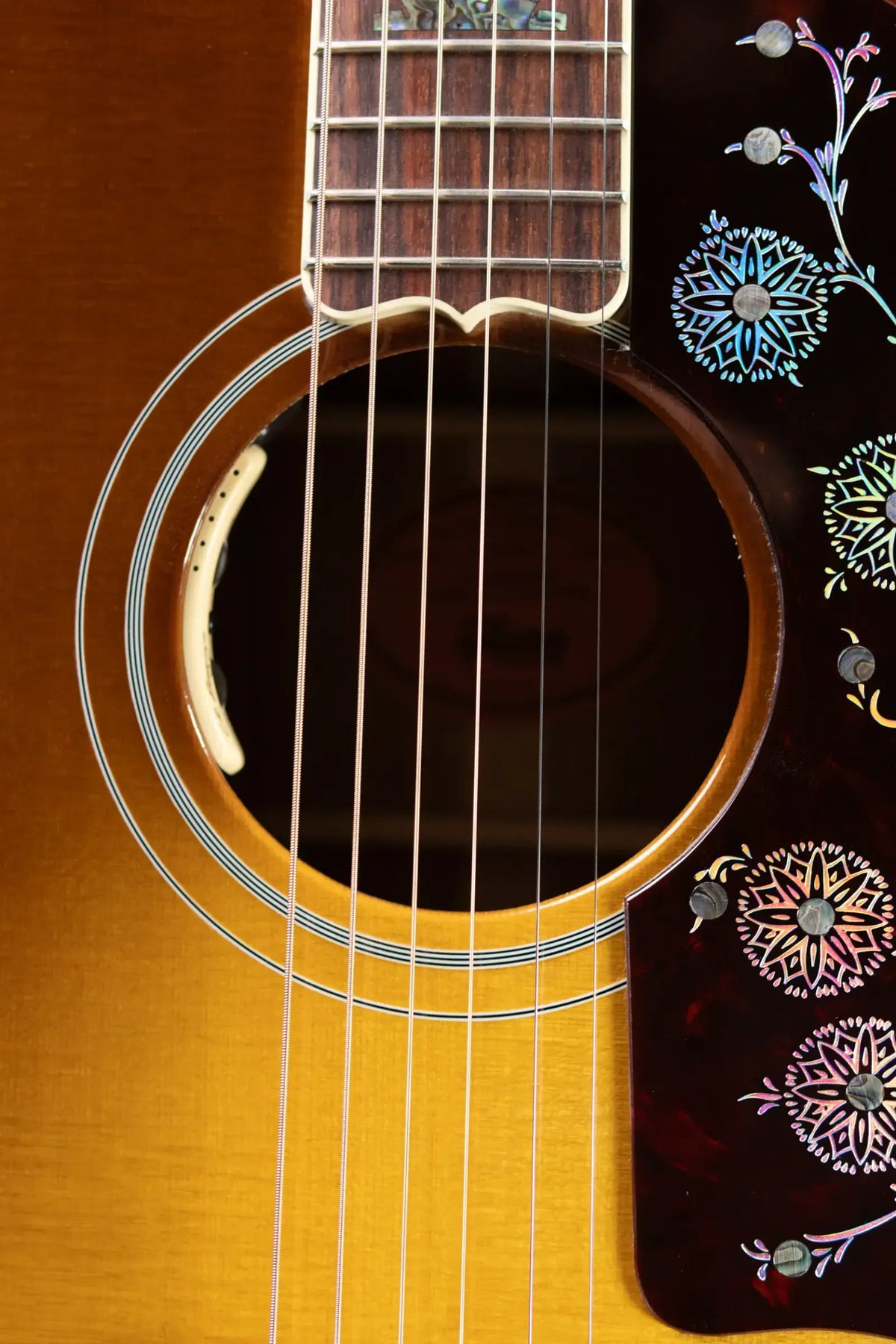 Gibson SJ-200 Elegant Koa Acoustic/Electric Guitar - Honey Burst with Hardshell Case