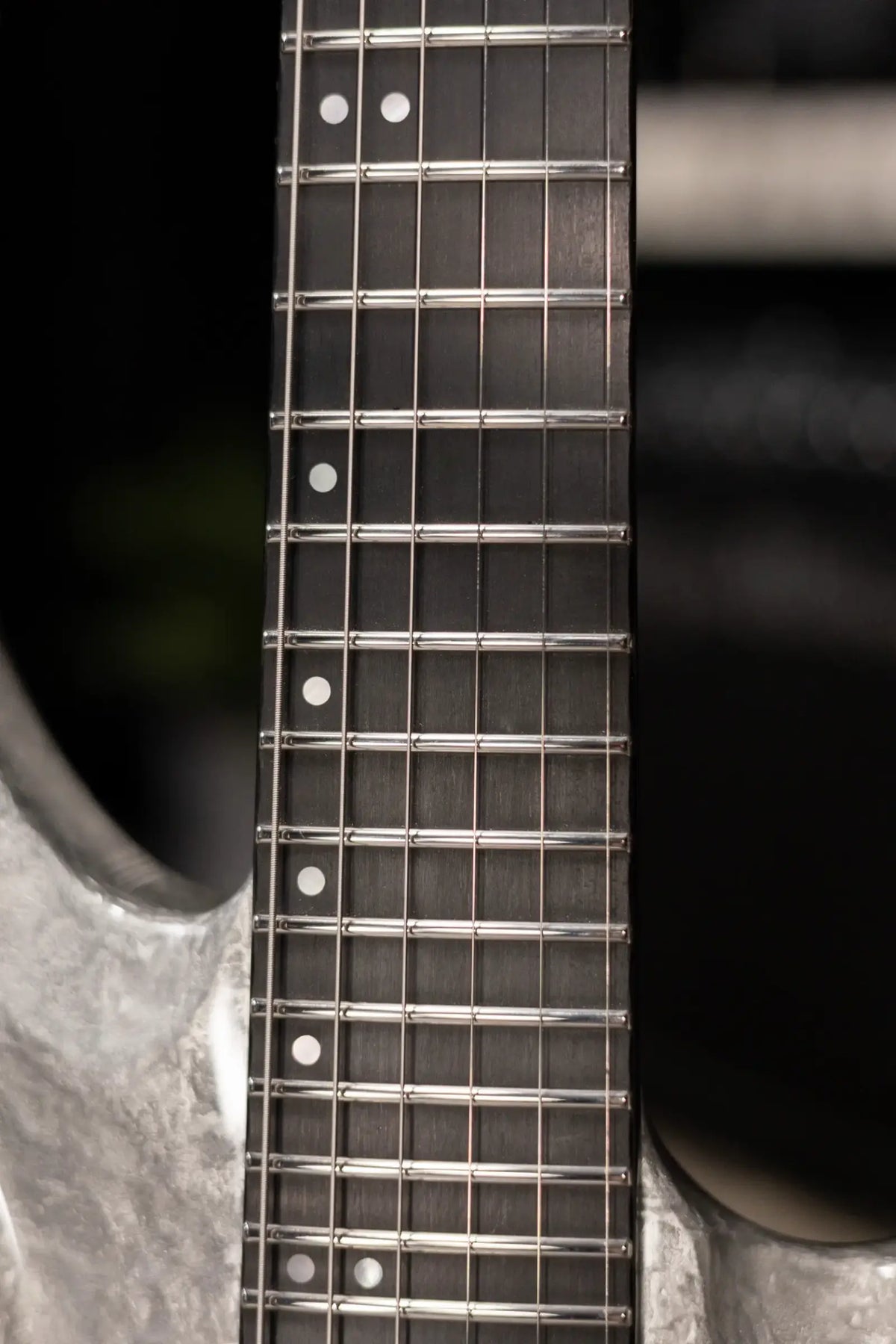 ESP Custom Shop FRX Electric Guitar - Liquid Metal Silver with Hardshell Case