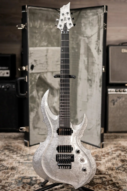 ESP Custom Shop FRX Electric Guitar - Liquid Metal Silver with Hardshell Case