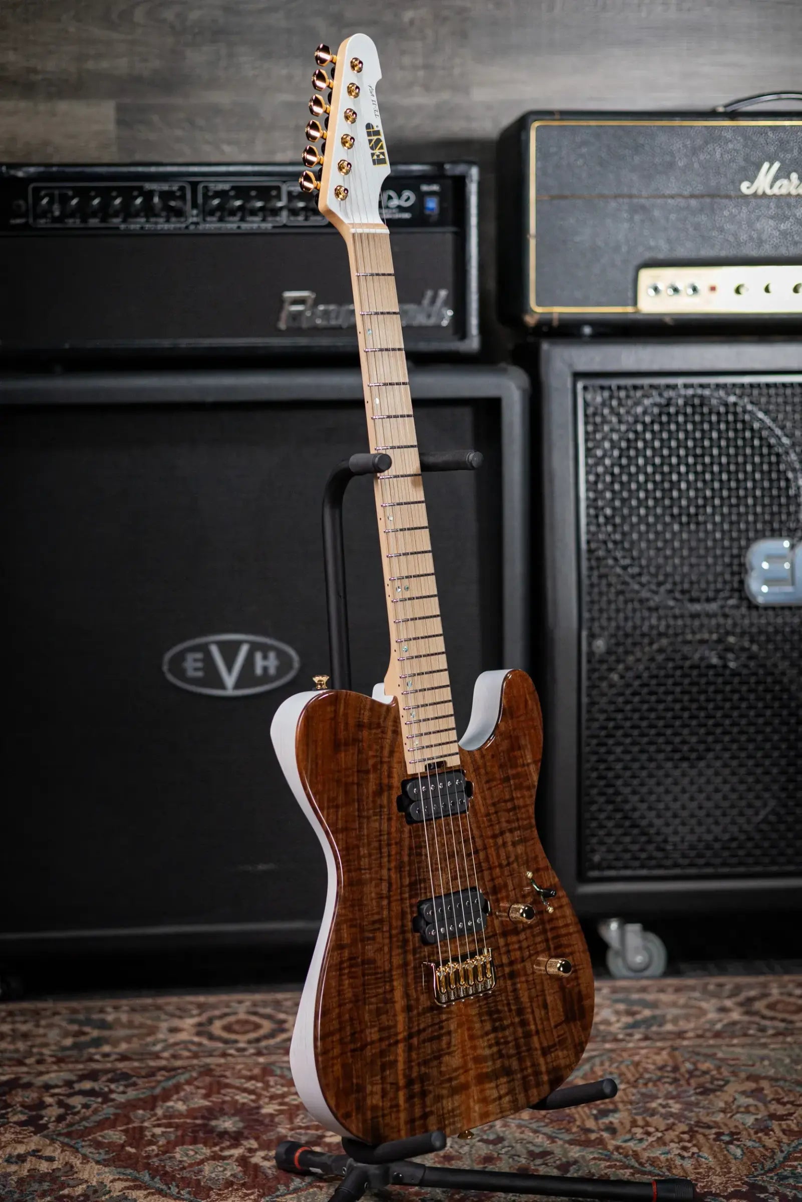 ESP Custom Shop USA Limited Edition TE-II Electric Guitar - Claro Walnut with Hardshell Case
