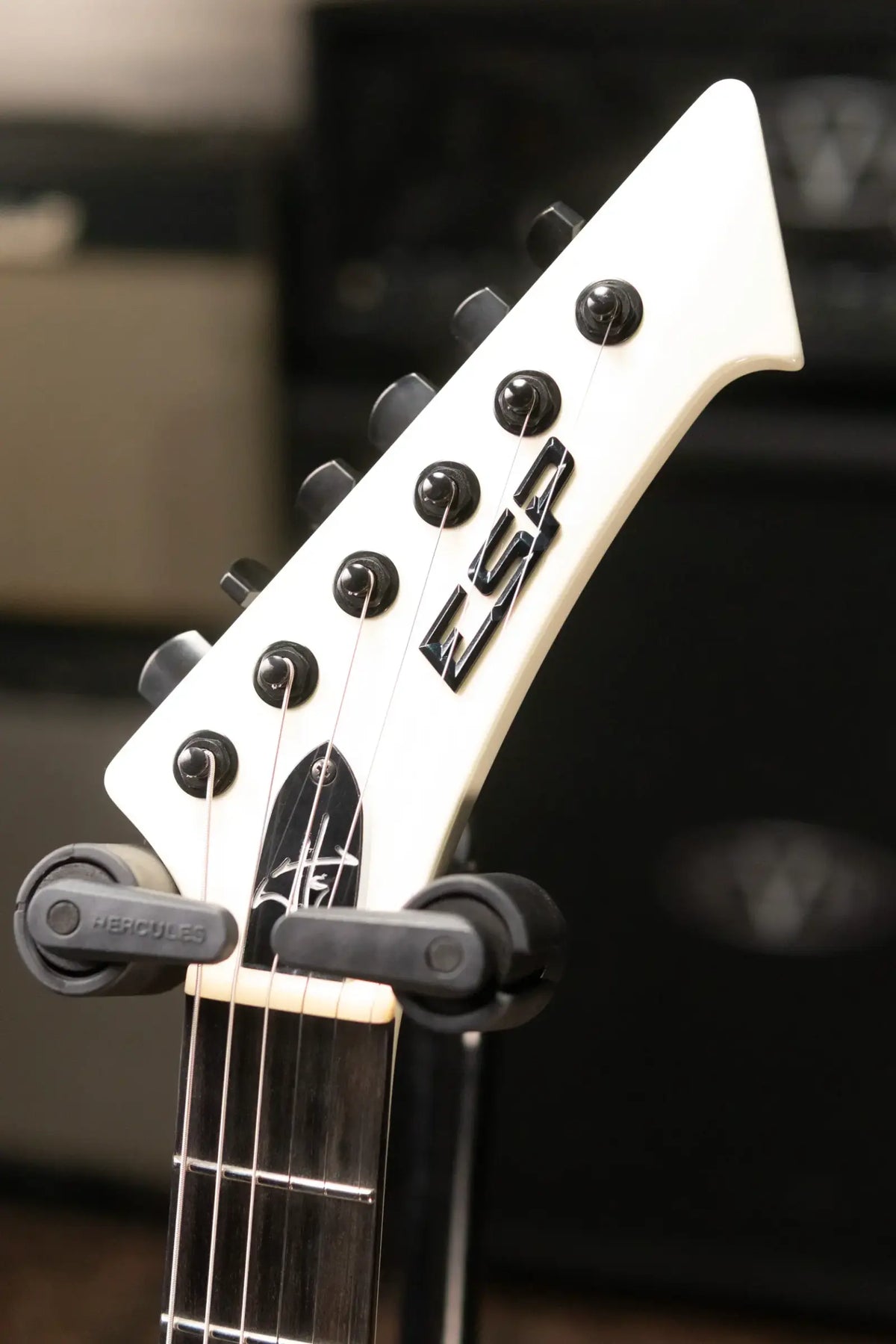 ESP James Hetfield Signature Vulture Electric Guitar - Olympic White with Hardshell Case