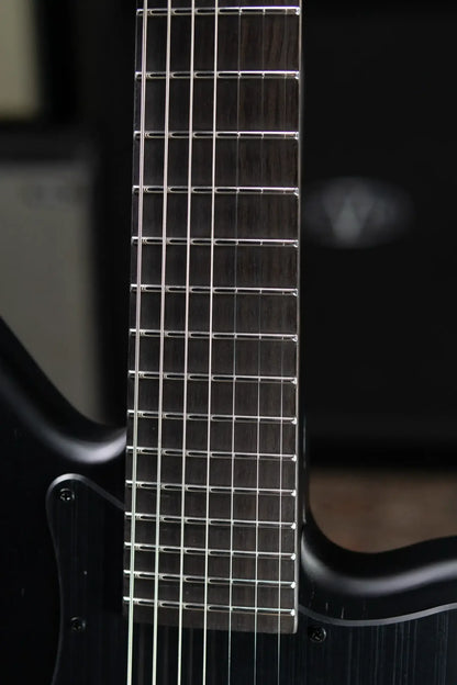 ESP LTD Alex Wade XJ Signature 7-String Baritone Electric Guitar - Black Satin with Hardshell Case