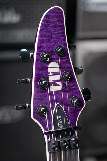ESP LTD Andy LaRocque ALR-II Signature Electric Guitar - See-Thru Purple with Hardshell Case