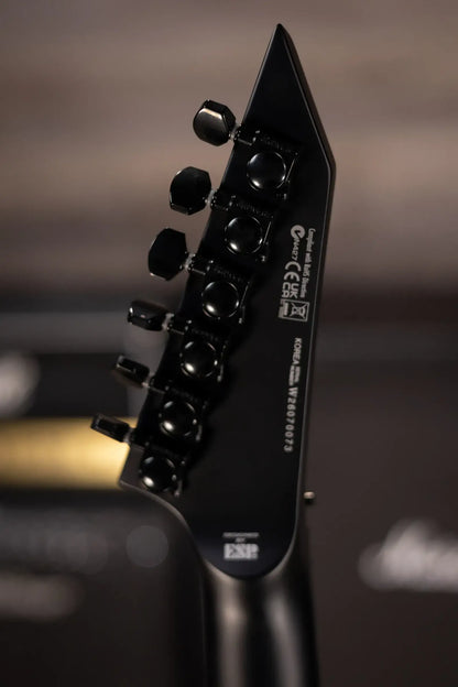 ESP LTD Black Metal Arrow Electric Guitar - Black Red Burst Satin