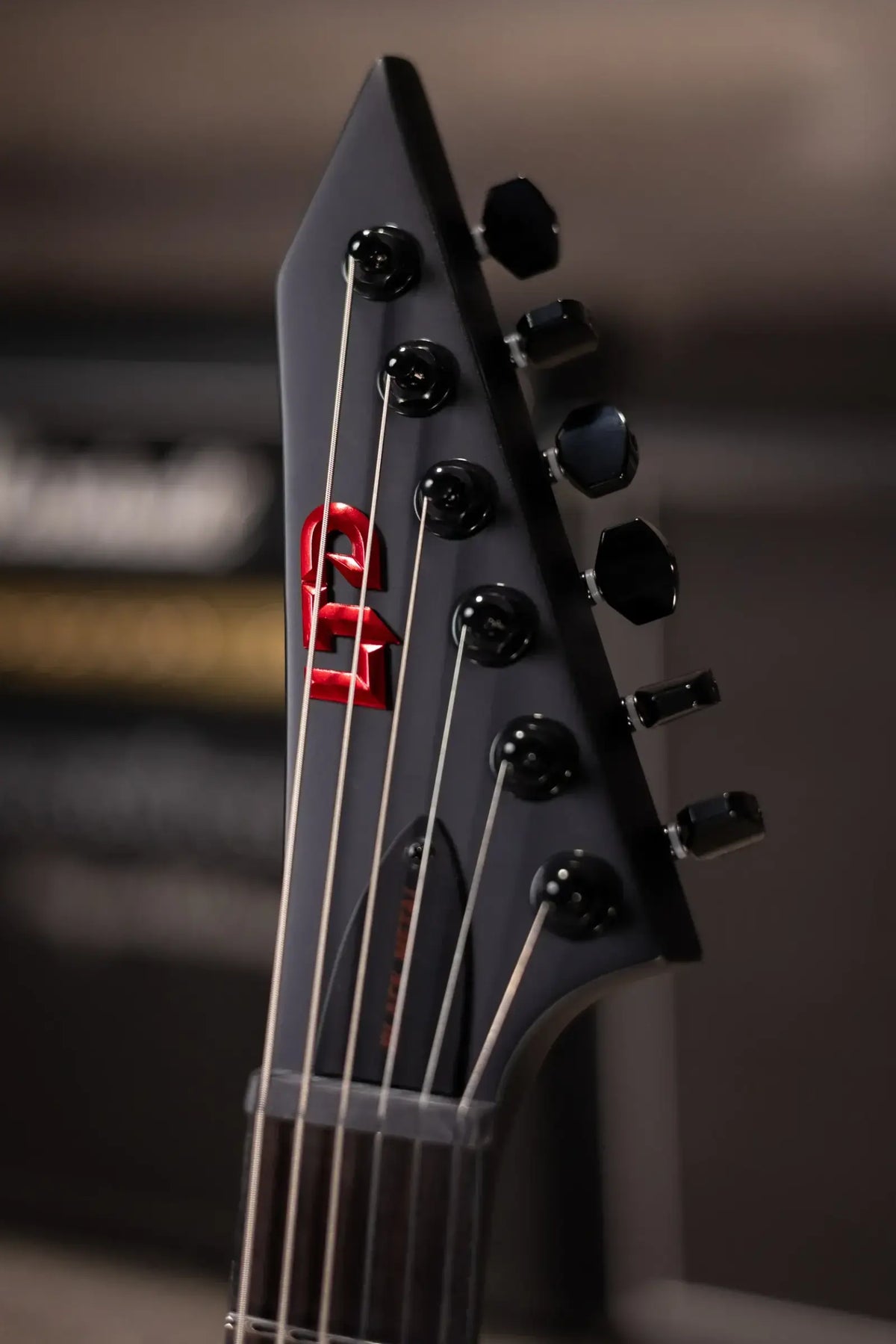 ESP LTD Black Metal EXL Electric Guitar - Black Red Burst Satin