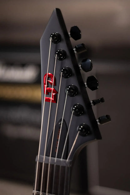 ESP LTD Black Metal EXL Electric Guitar - Black Red Burst Satin