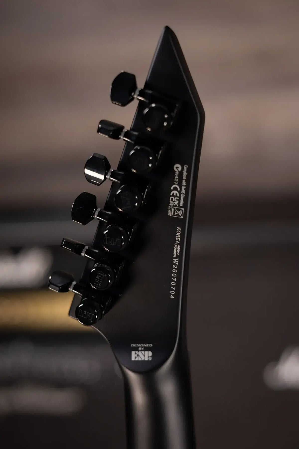 ESP LTD Black Metal EXL Electric Guitar - Black Red Burst Satin