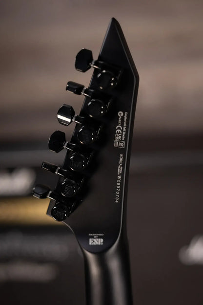 ESP LTD Black Metal EXL Electric Guitar - Black Red Burst Satin
