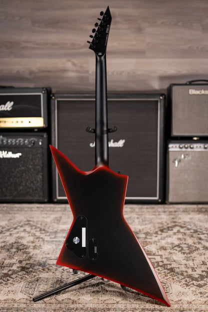 ESP LTD Black Metal EXL Electric Guitar - Black Red Burst Satin