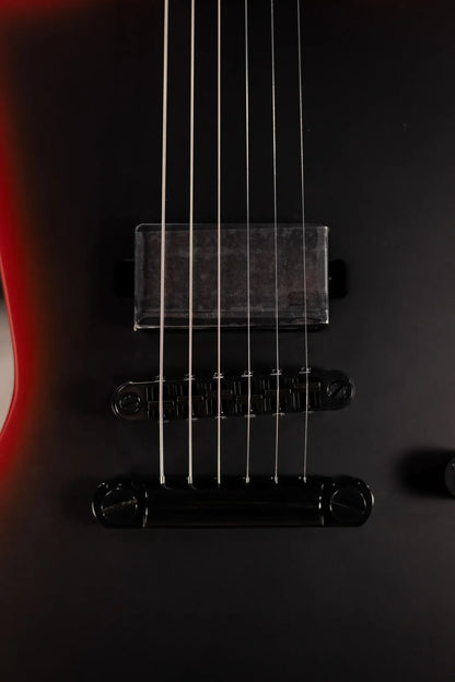ESP LTD Black Metal EXL Electric Guitar - Black Red Burst Satin