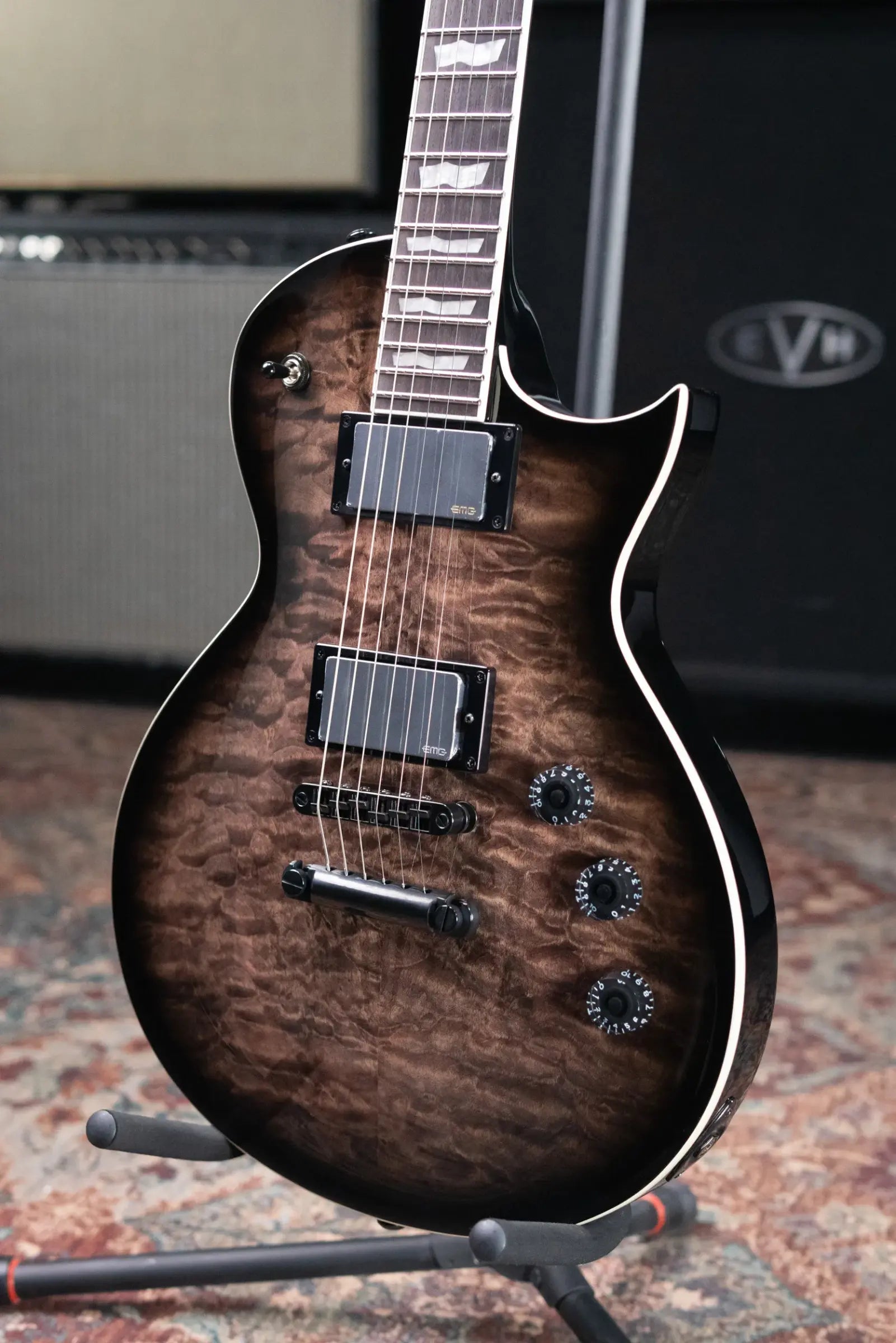 ESP LTD EC-400 QM Electric Guitar - See Thru Black Sunburst