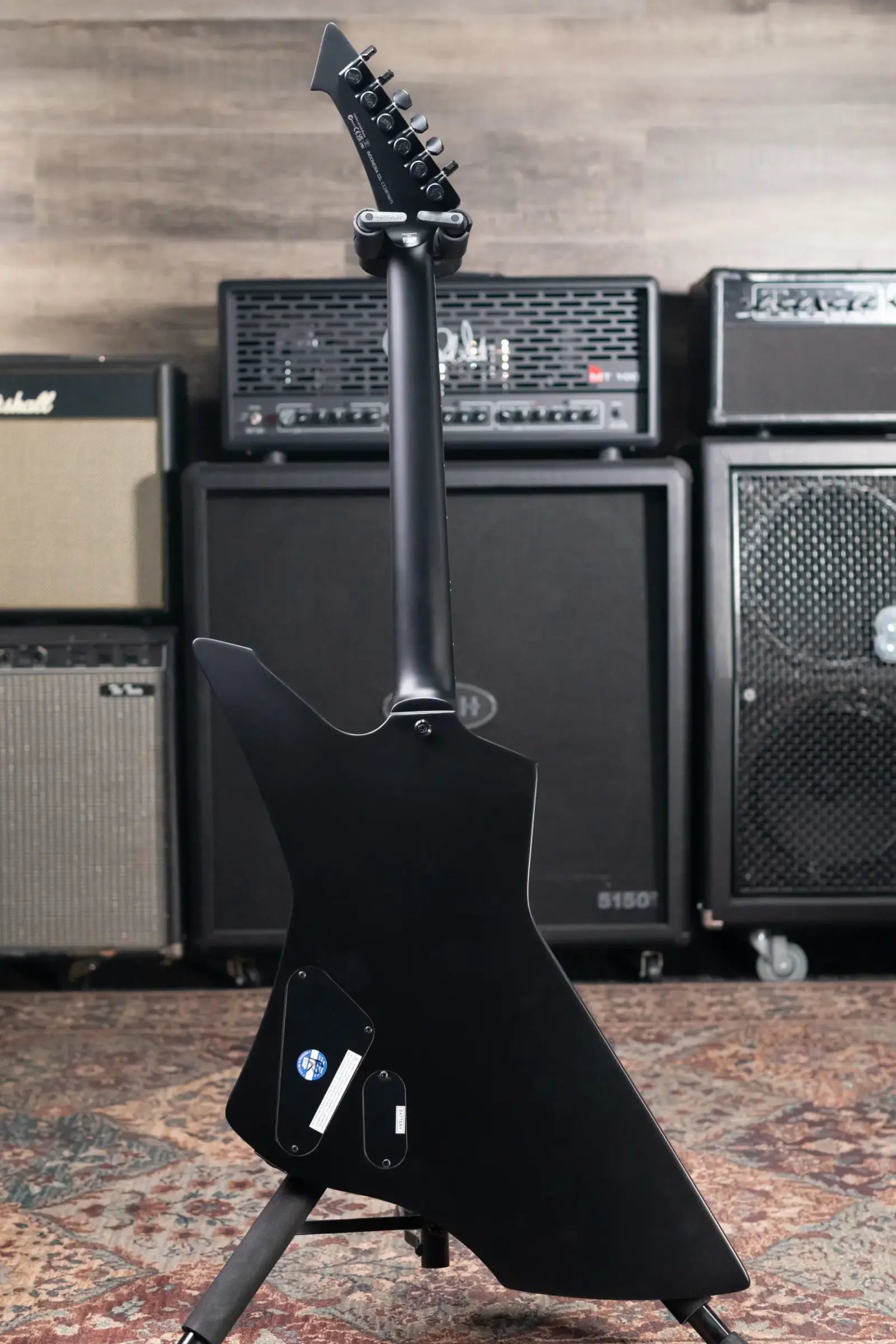ESP LTD James Hetfield Signature Snakebyte Electric Guitar - Satin Black with Hardshell Case