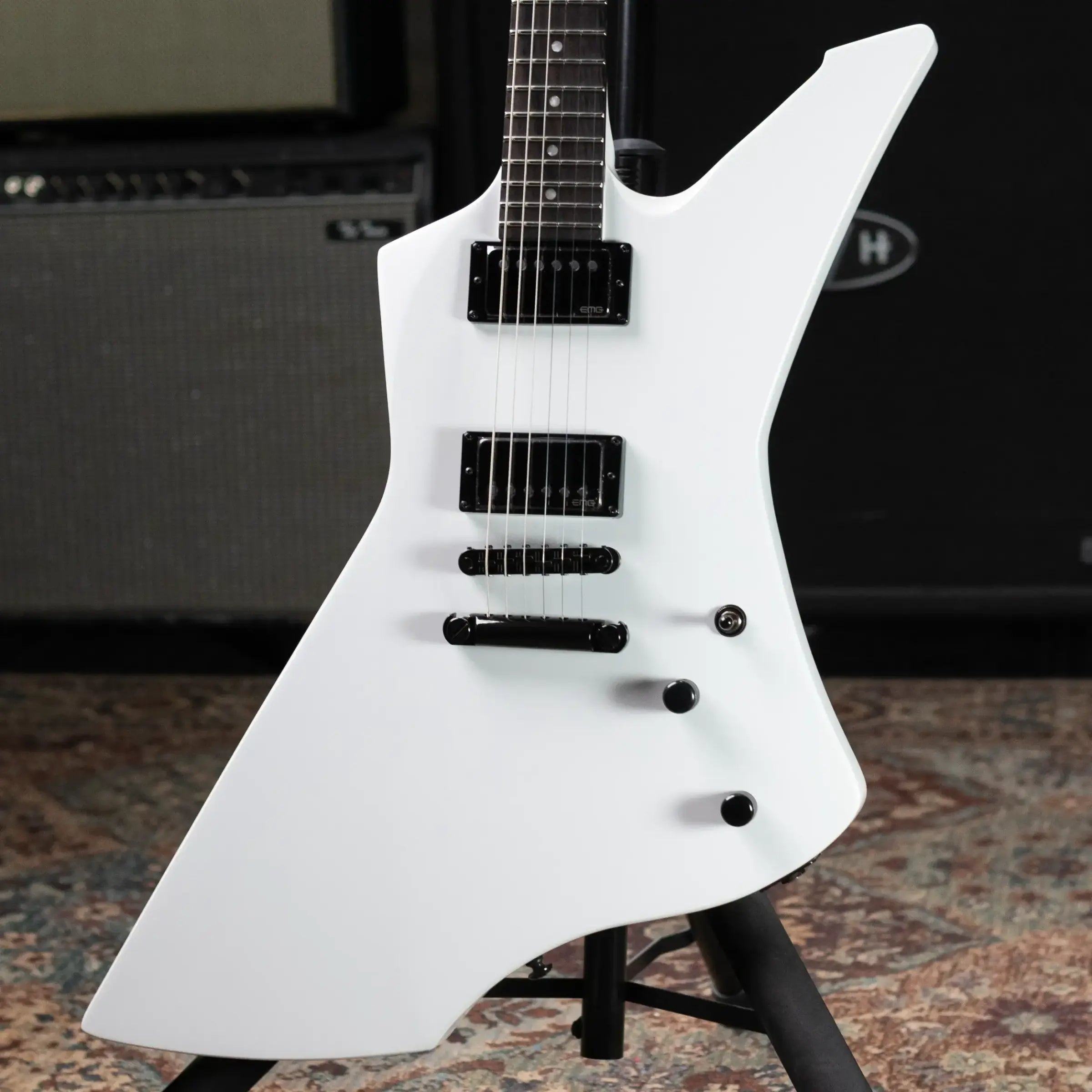 ESP LTD James Hetfield Signature Snakebyte Electric Guitar - Snow White with Hardshell Case