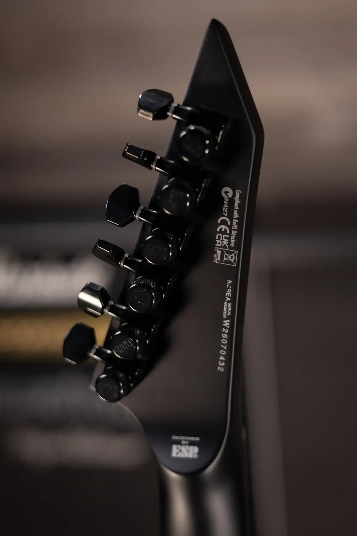 ESP LTD M-6 Evertune 30" Black Metal Electric Guitar - Black Red Burst Satin