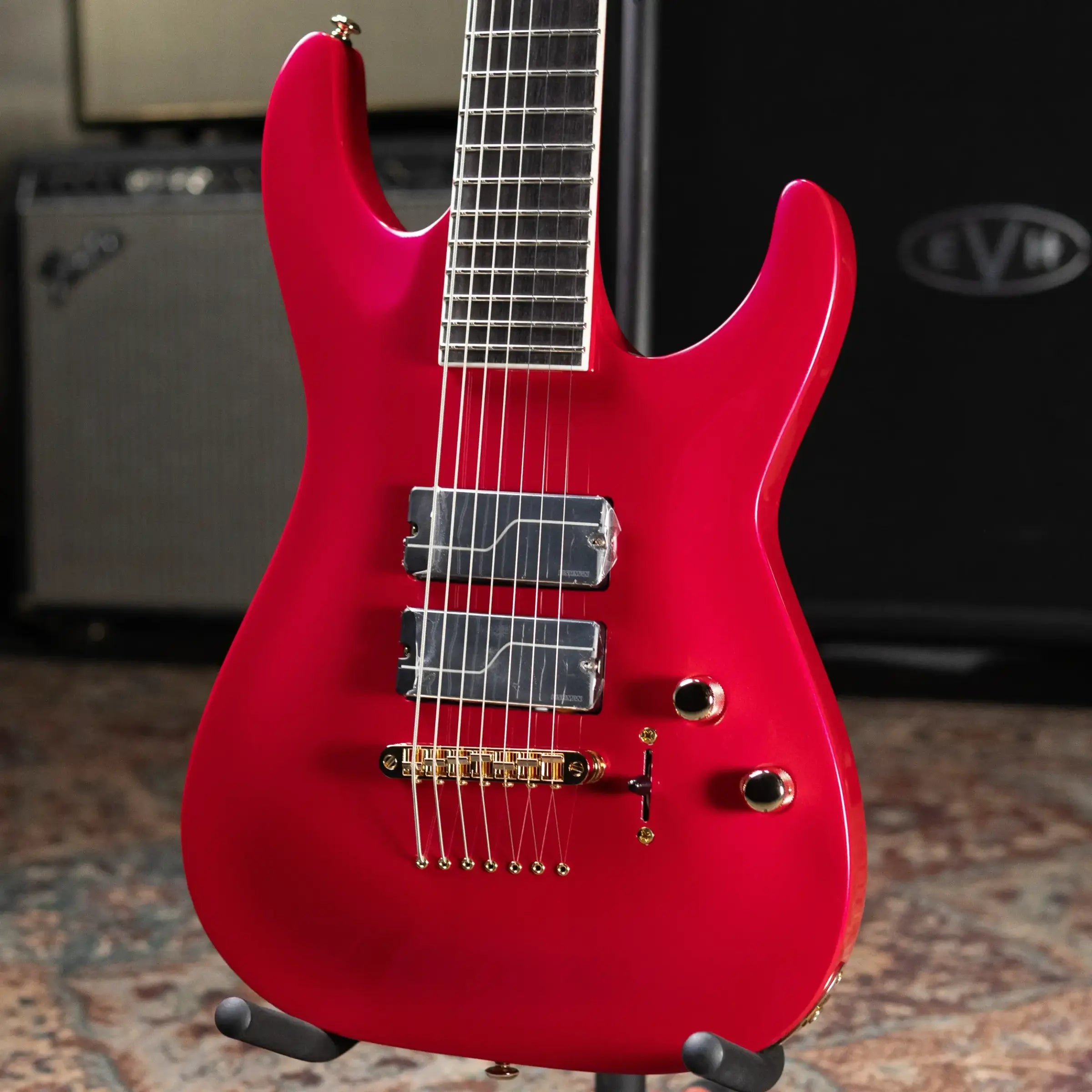 ESP LTD SC-607B Stephen Carpenter Signature 7-String Baritone Electric Guitar - Magenta with Hardshell Case