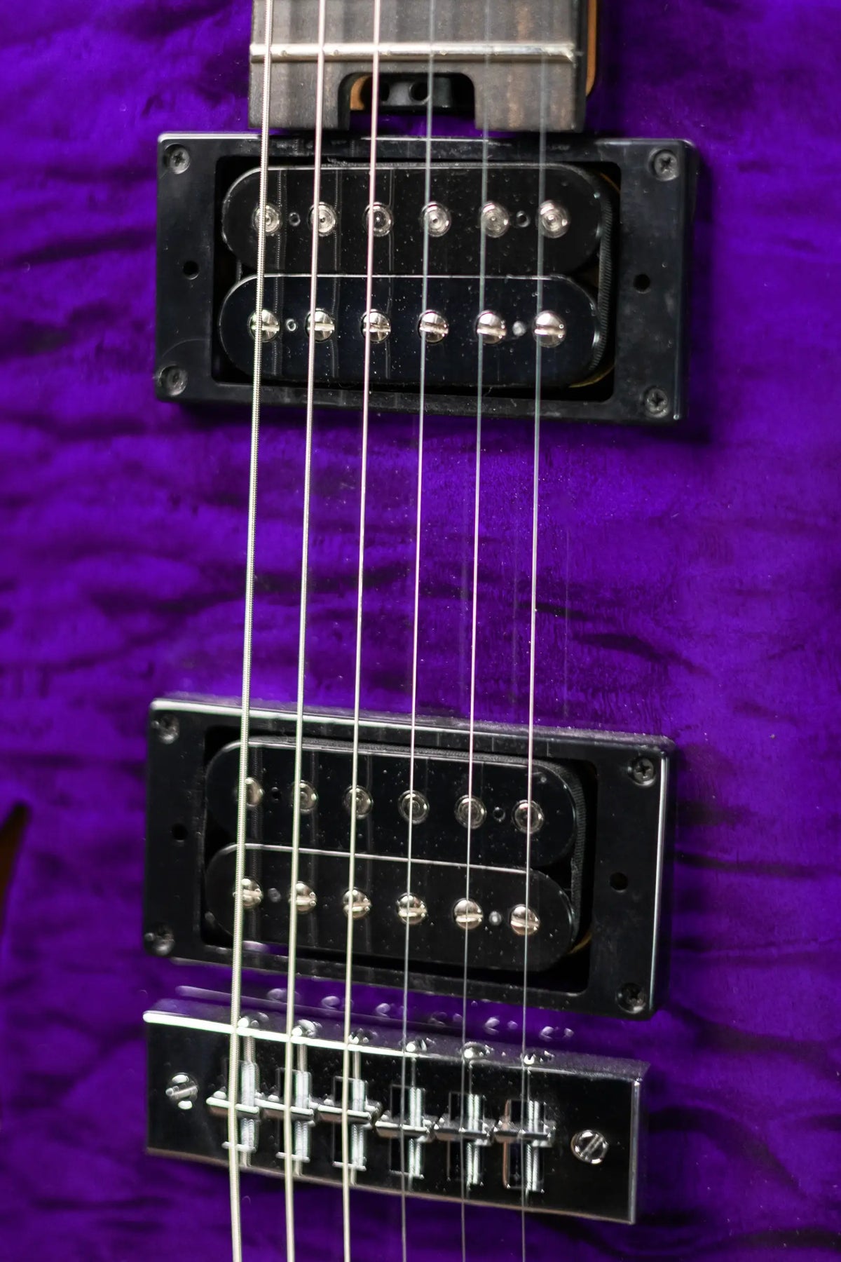EVH SA-126 Special Quilted Maple Semi-Hollow Electric Guitar - Transparent Purple with Hardshell Case - Demo Model