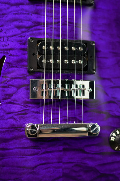 EVH SA-126 Special Quilted Maple Semi-Hollow Electric Guitar - Transparent Purple with Hardshell Case - Demo Model