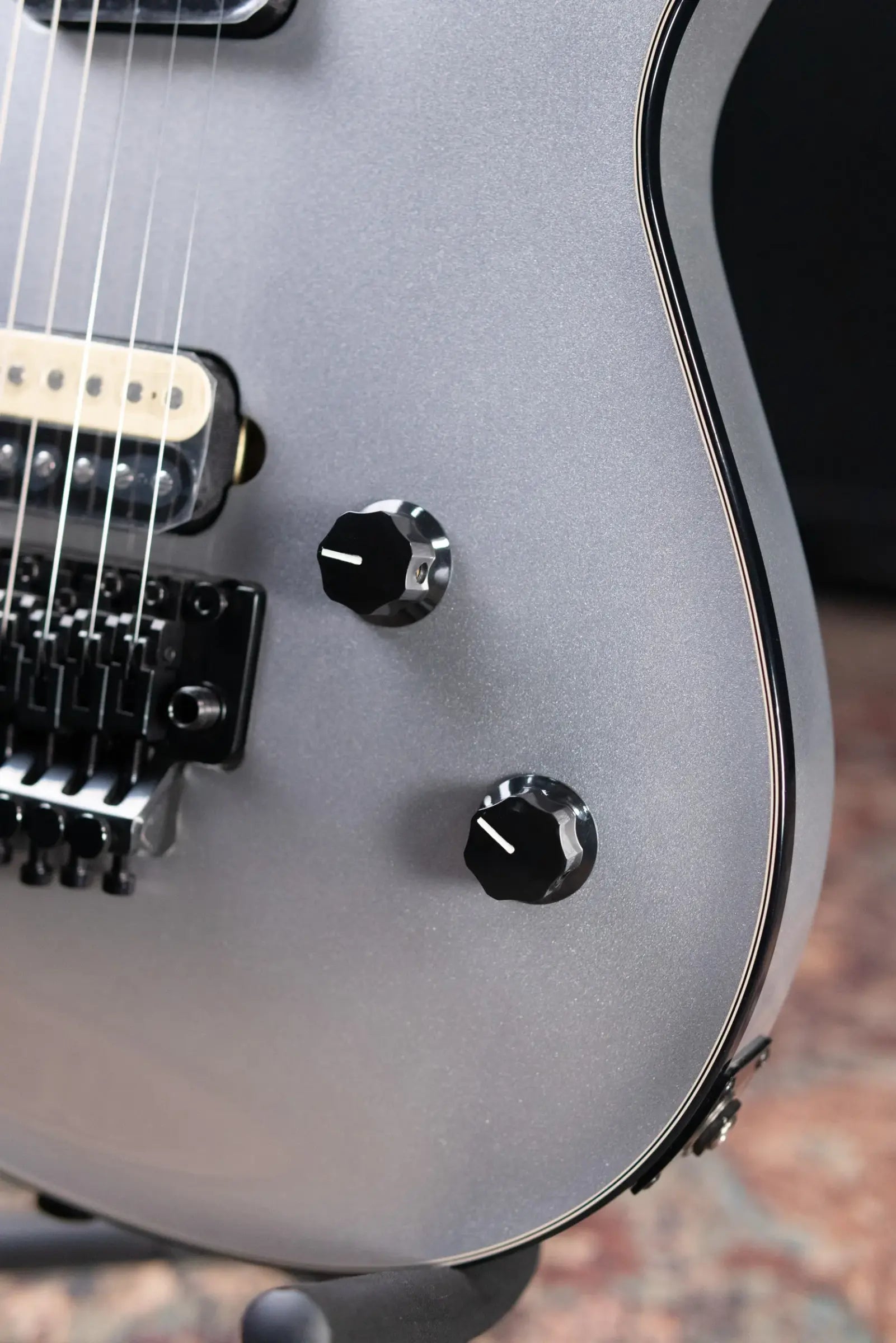 EVH Wolfgang USA Electric Guitar - Silver with Hardshell Case