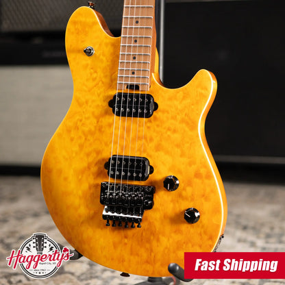 EVH Wolfgang WG Standard QM Electric Guitar - Transparent Amber