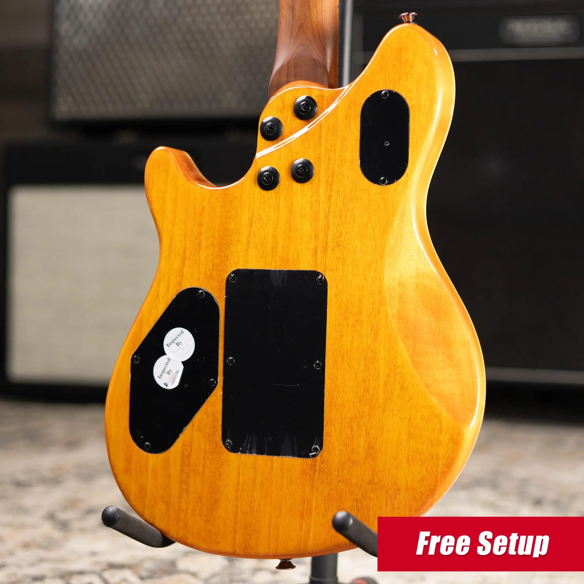 EVH Wolfgang WG Standard QM Electric Guitar - Transparent Amber
