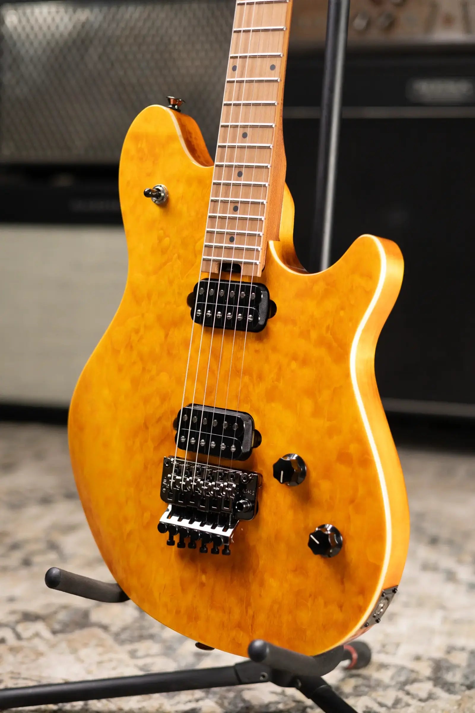EVH Wolfgang WG Standard QM Electric Guitar - Transparent Amber