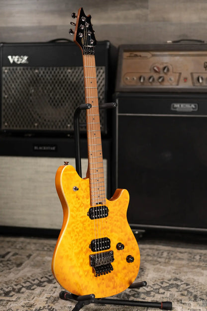 EVH Wolfgang WG Standard QM Electric Guitar - Transparent Amber