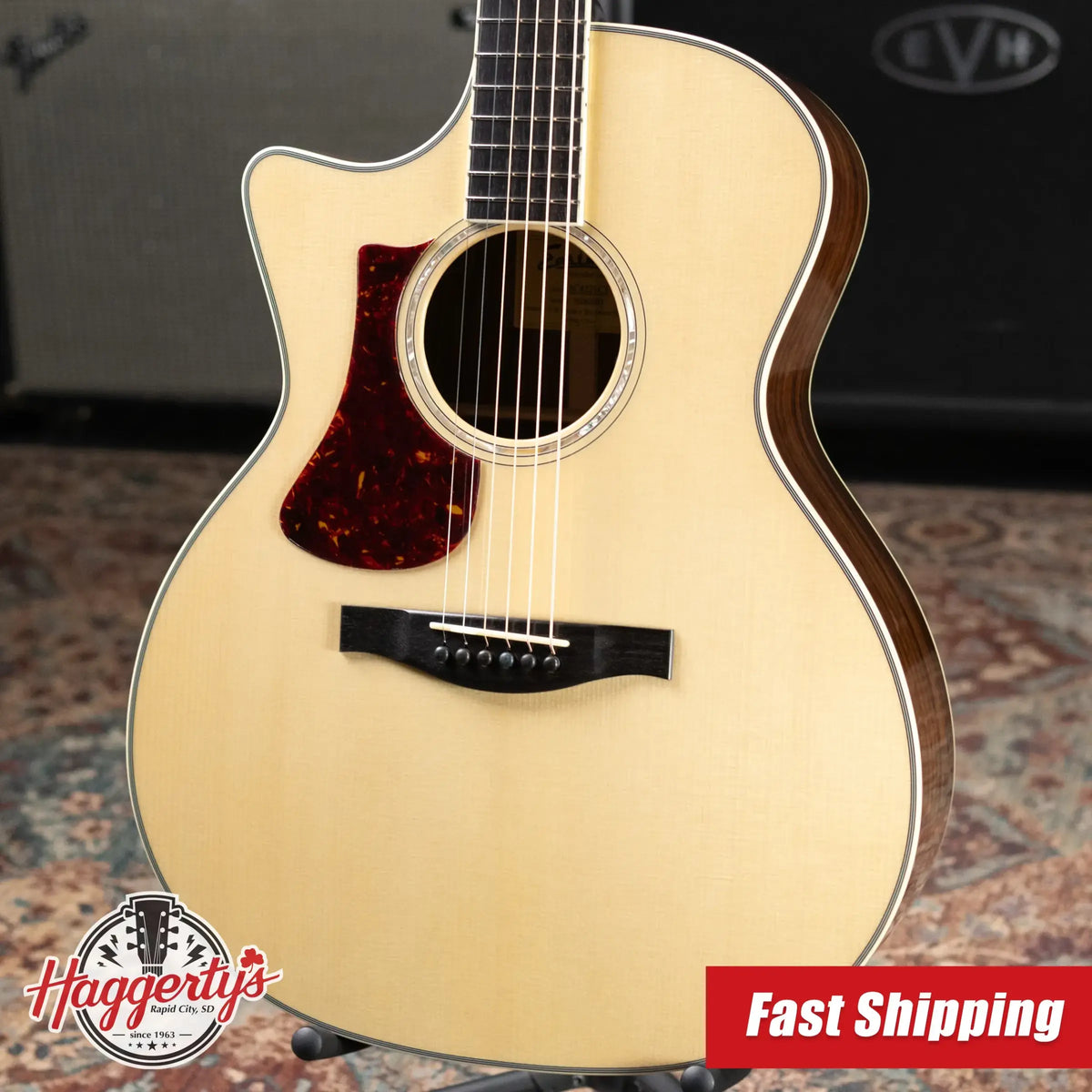 Eastman AC422LCE Left-Handed Grand Auditorium Acoustic/Electric Guitar with Hardshell Case