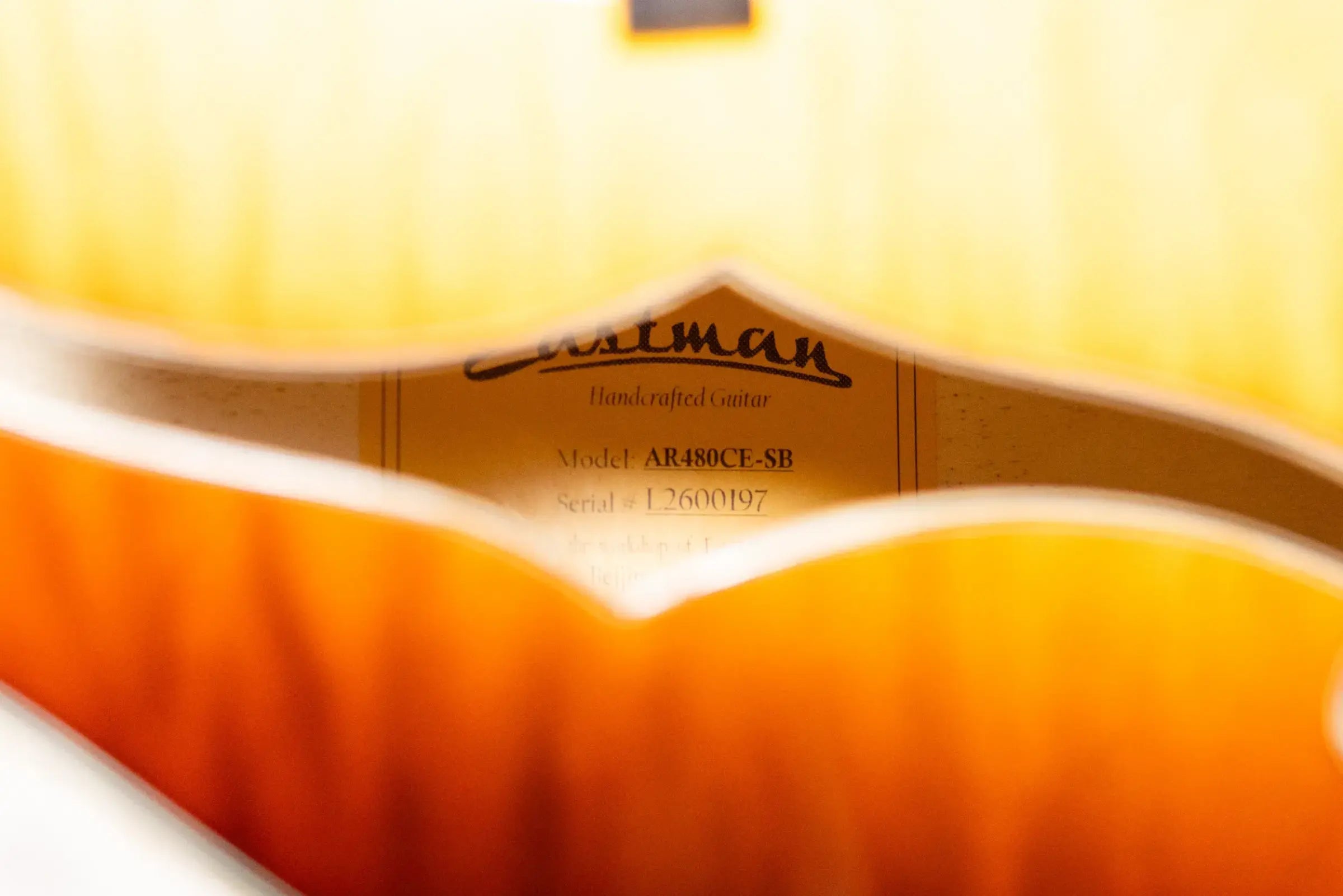 Eastman AR480CE-SB John Pisano Signature Archtop Hollowbody Electric Guitar - Sunburst with Hardshell Case