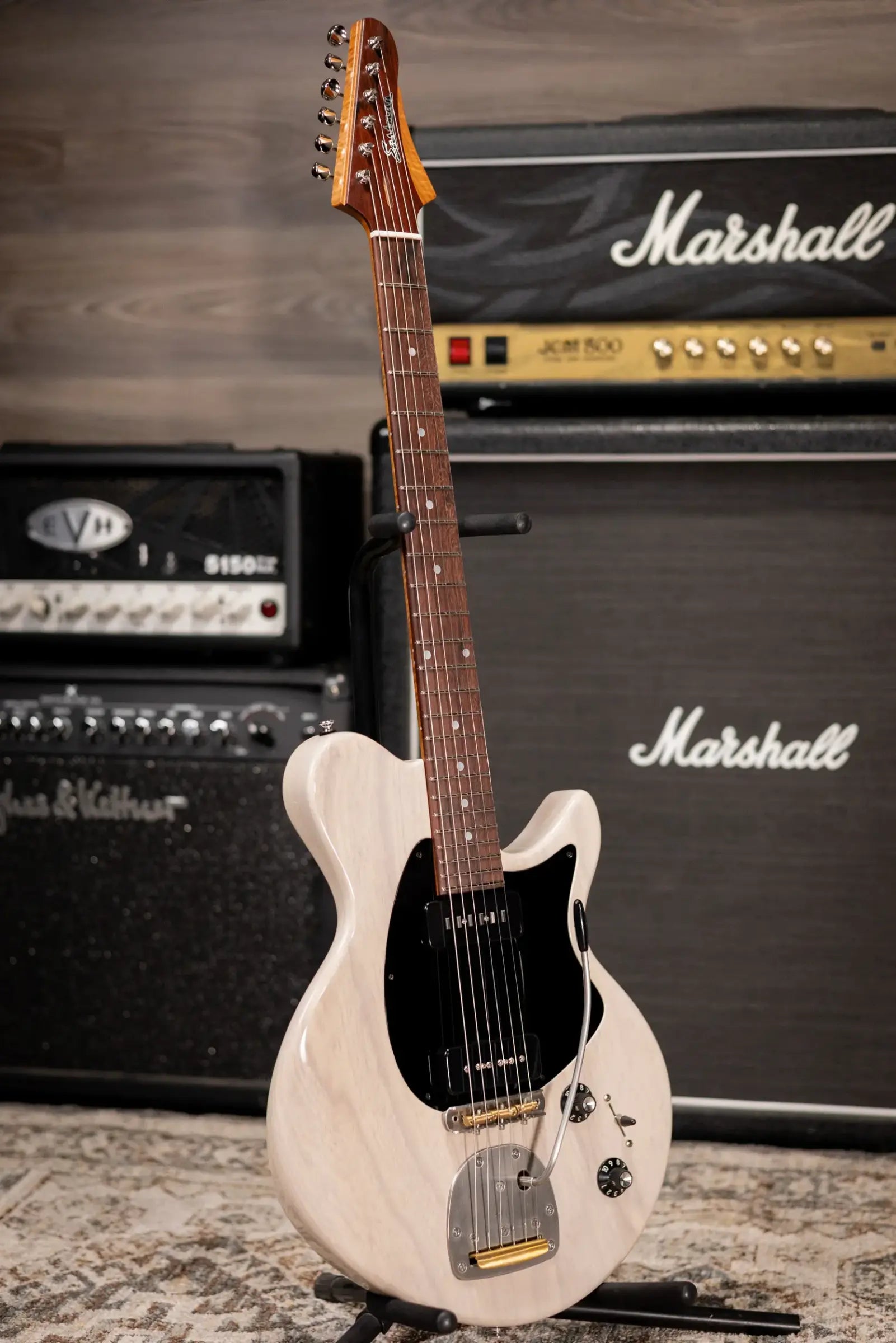 Eastman D'Ambrosio Series Offset '64 - Made in California - Electric Guitar - Vintage White with Hardshell Case