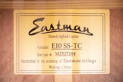 Eastman E10SS-TC Thermo-Cured Dreadnought Acoustic Guitar - Sunburst with Hardshell Case