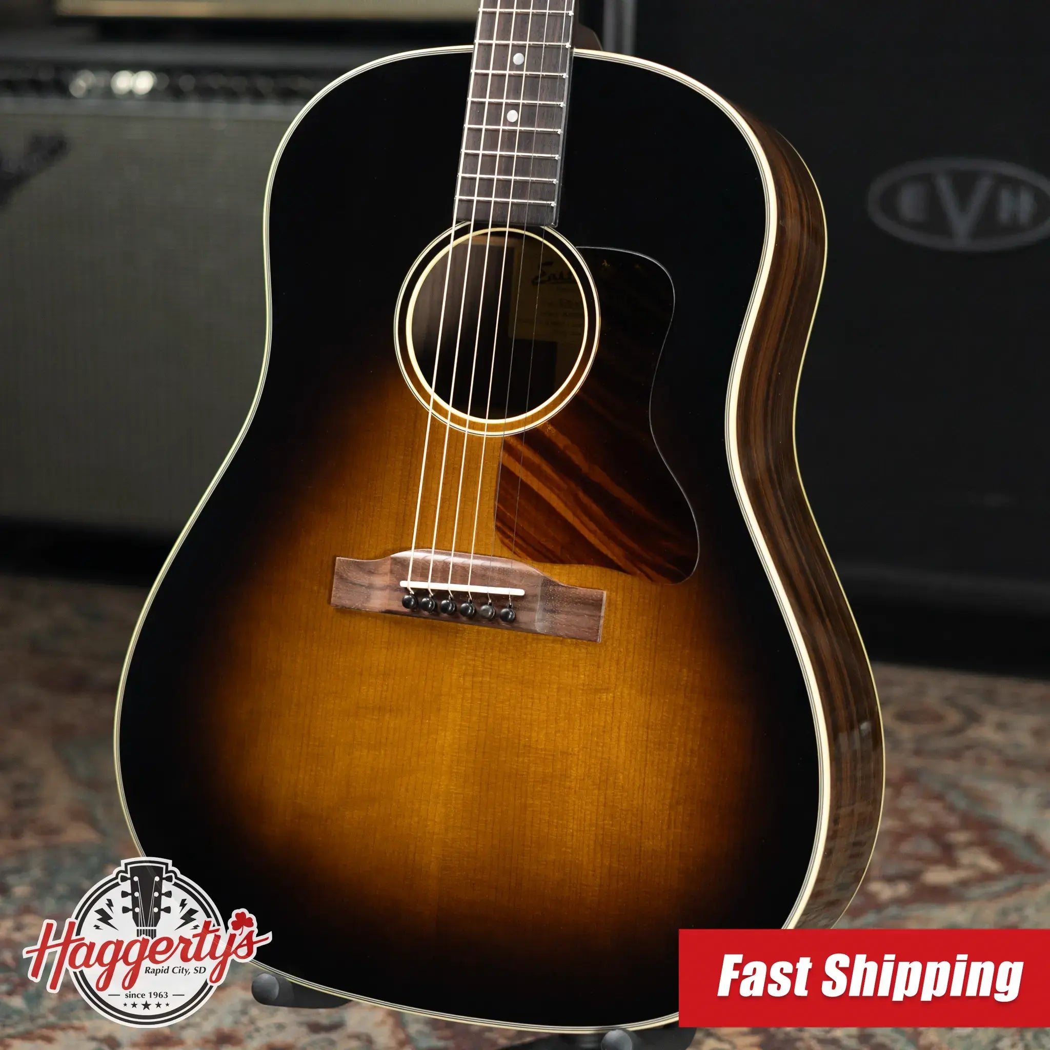 Eastman E20SS-TC Thermo-Cured Dreadnought Acoustic Guitar - Sunburst with Hardshell Case