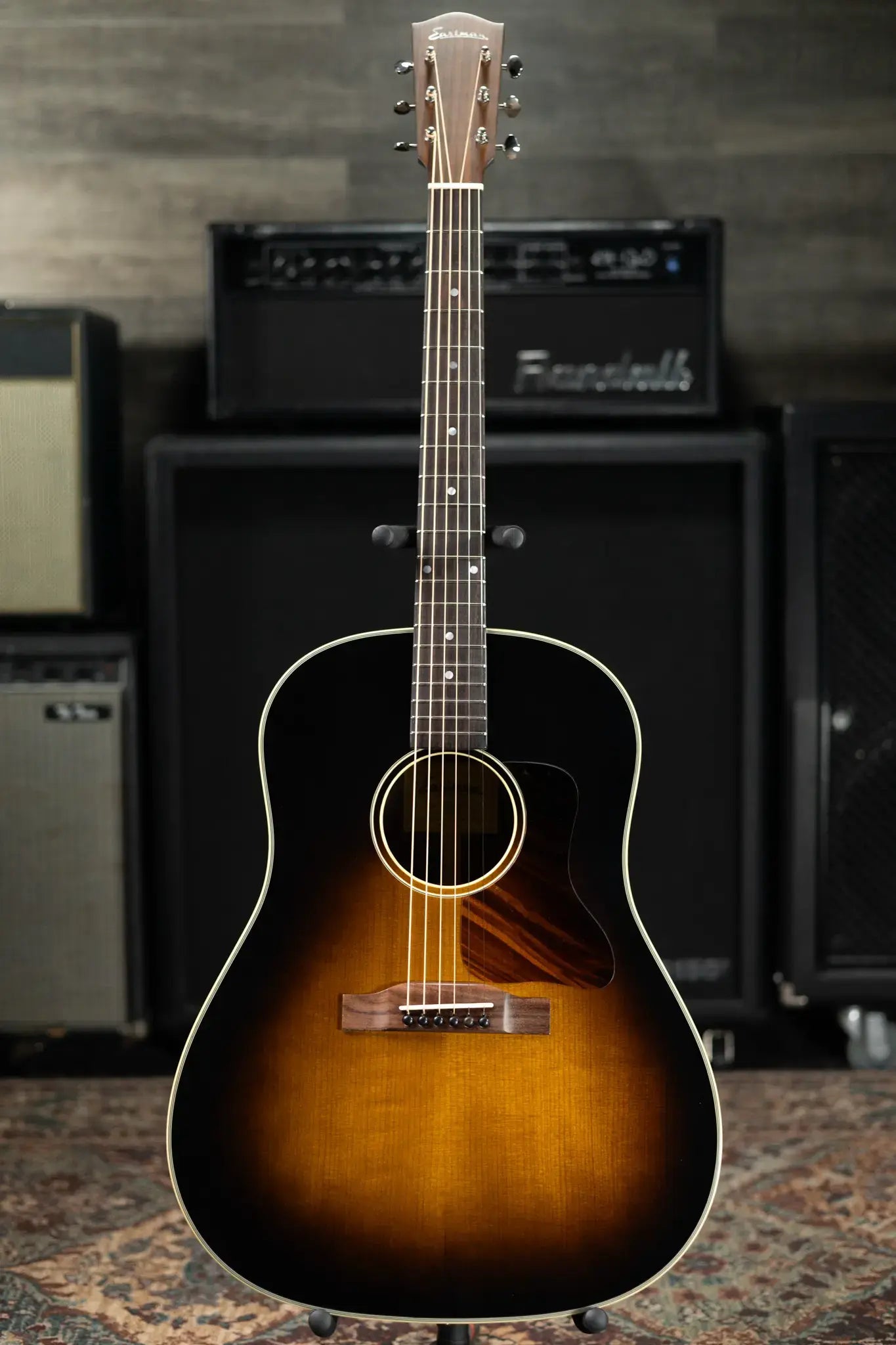 Eastman E20SS-TC Thermo-Cured Dreadnought Acoustic Guitar - Sunburst with Hardshell Case