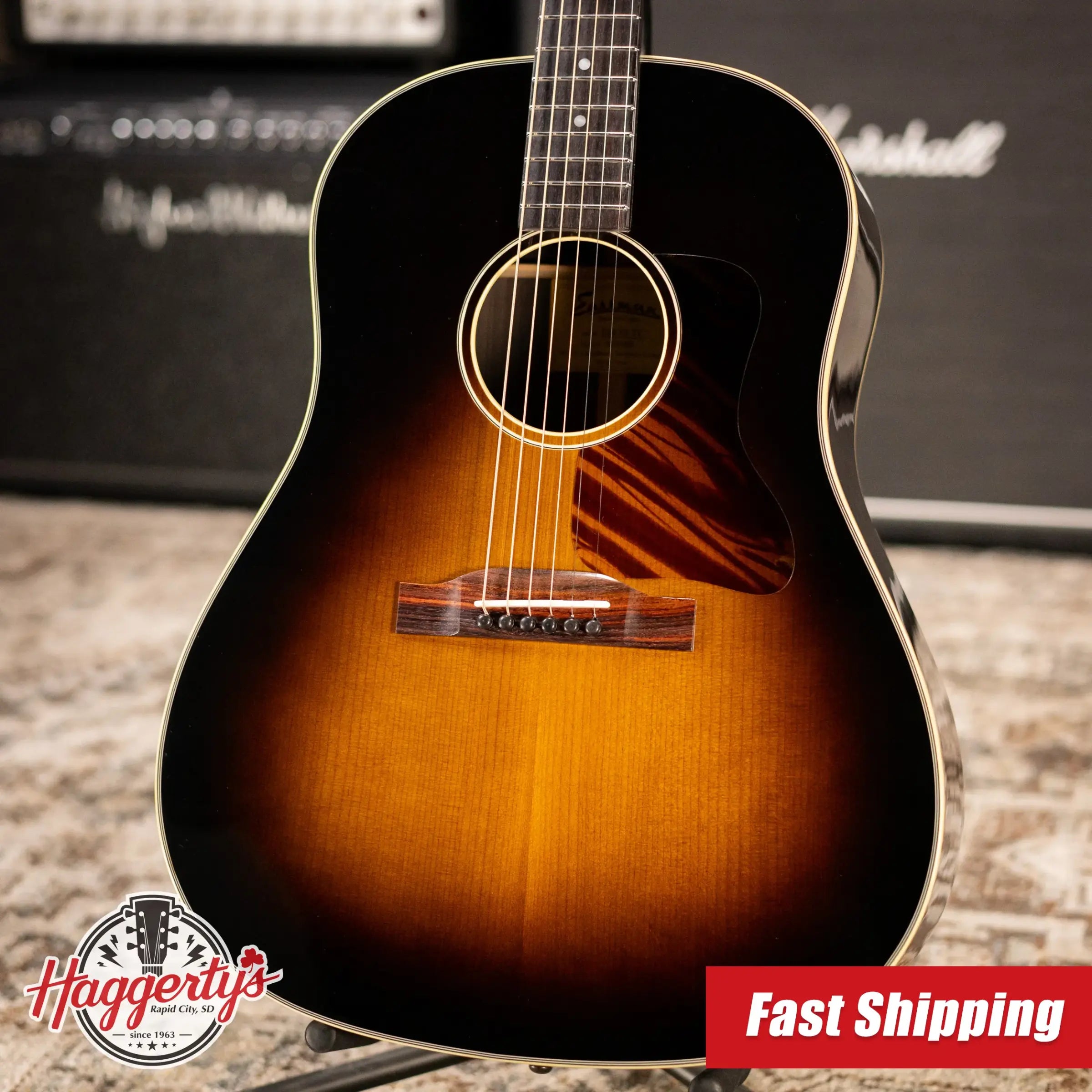 Eastman E20SS-TC Thermo-Cured Dreadnought Acoustic Guitar - Sunburst with Hardshell Case