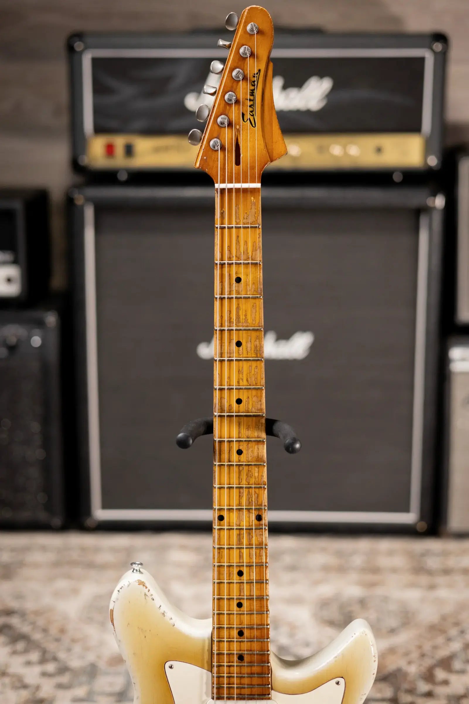 Eastman Kauffmann Series DC Vintage - Made in Holland - Heavy Relic Electric Guitar - Dirty Blonde with Padded Gig Bag
