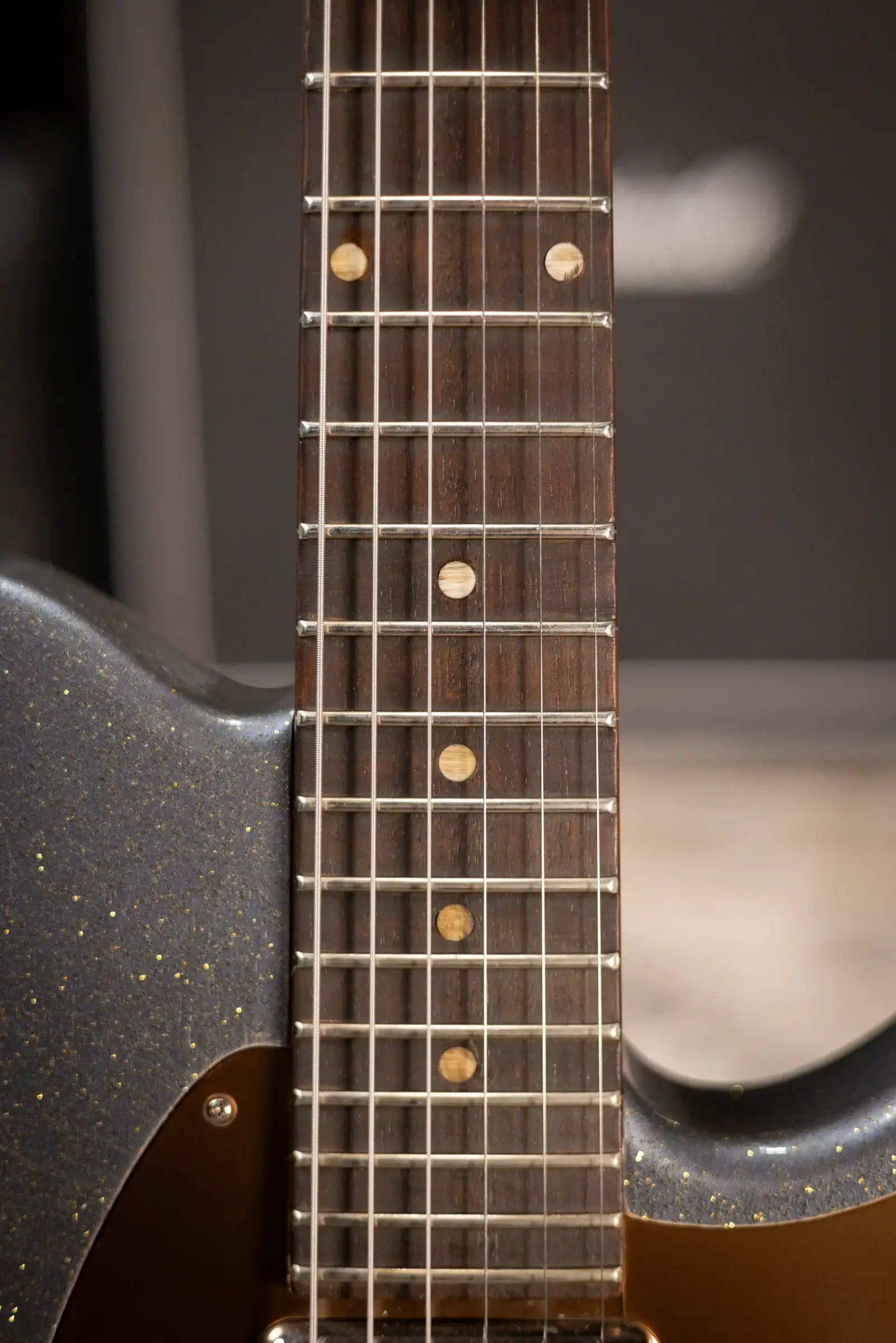 Eastman Kauffmann Series Offset Deluxe - Made in Holland - Light Relic Electric Guitar - Charcoal Sparkle with Structured Gig Bag