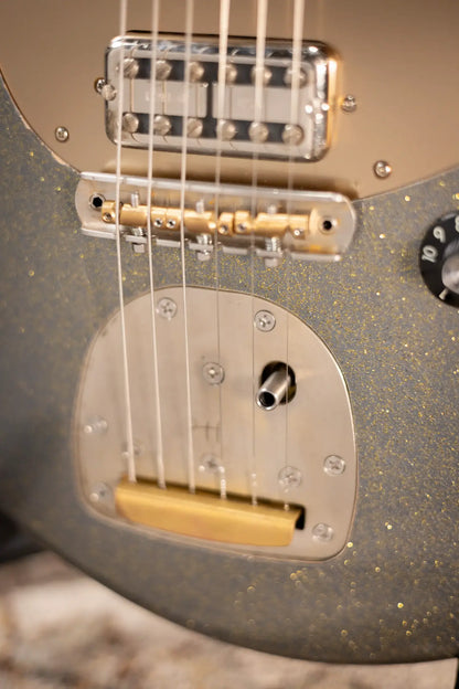 Eastman Kauffmann Series Offset Deluxe - Made in Holland - Light Relic Electric Guitar - Charcoal Sparkle with Structured Gig Bag