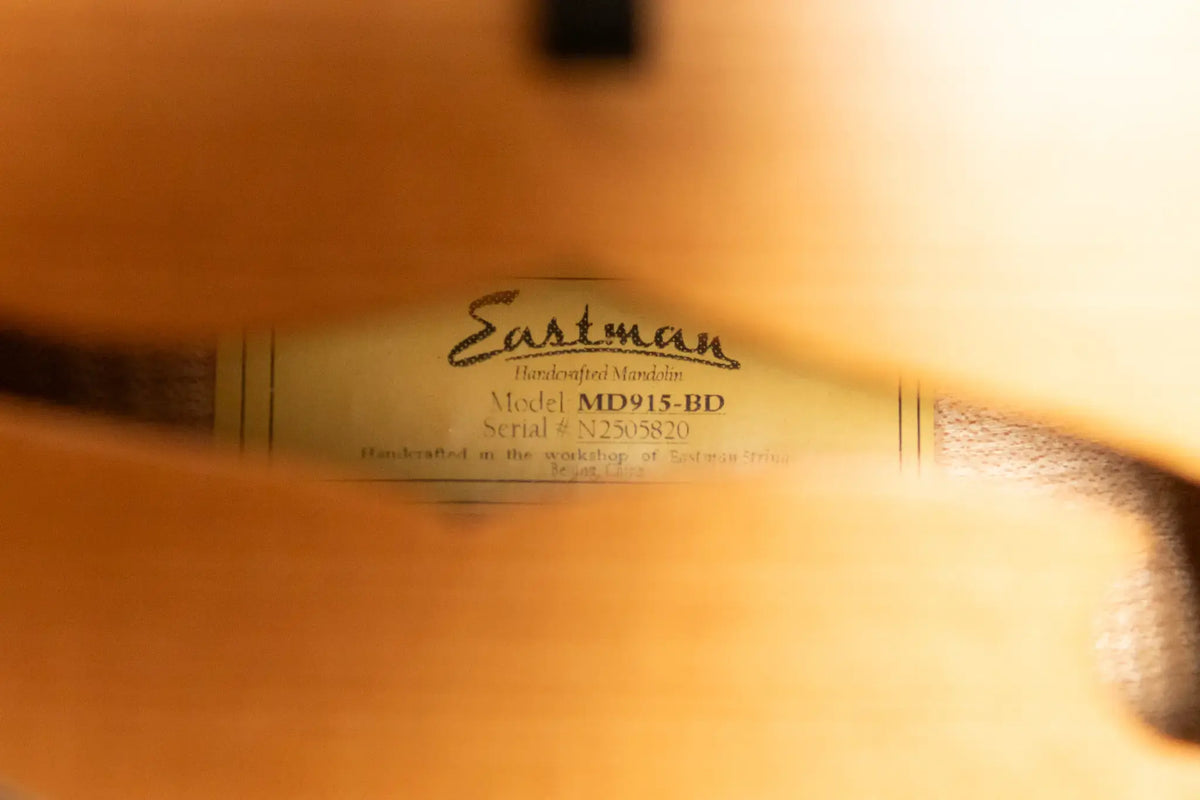 Eastman MD915-BD F-Style Mandolin - Blonde with Hardshell Case