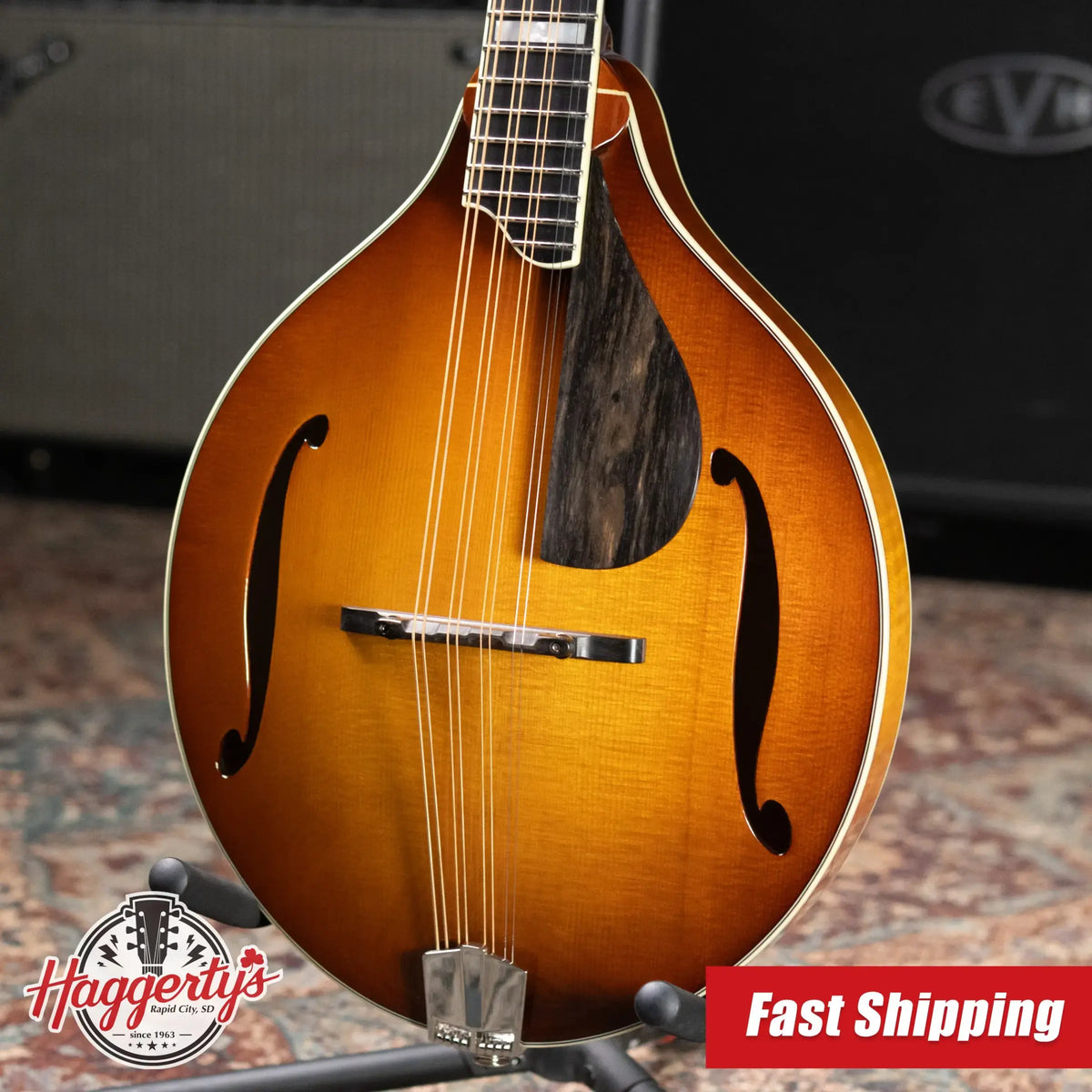 Eastman MDO605-GB A-Style Acoustic/Electric Octave Mandolin - Goldburst with Hardshell Case