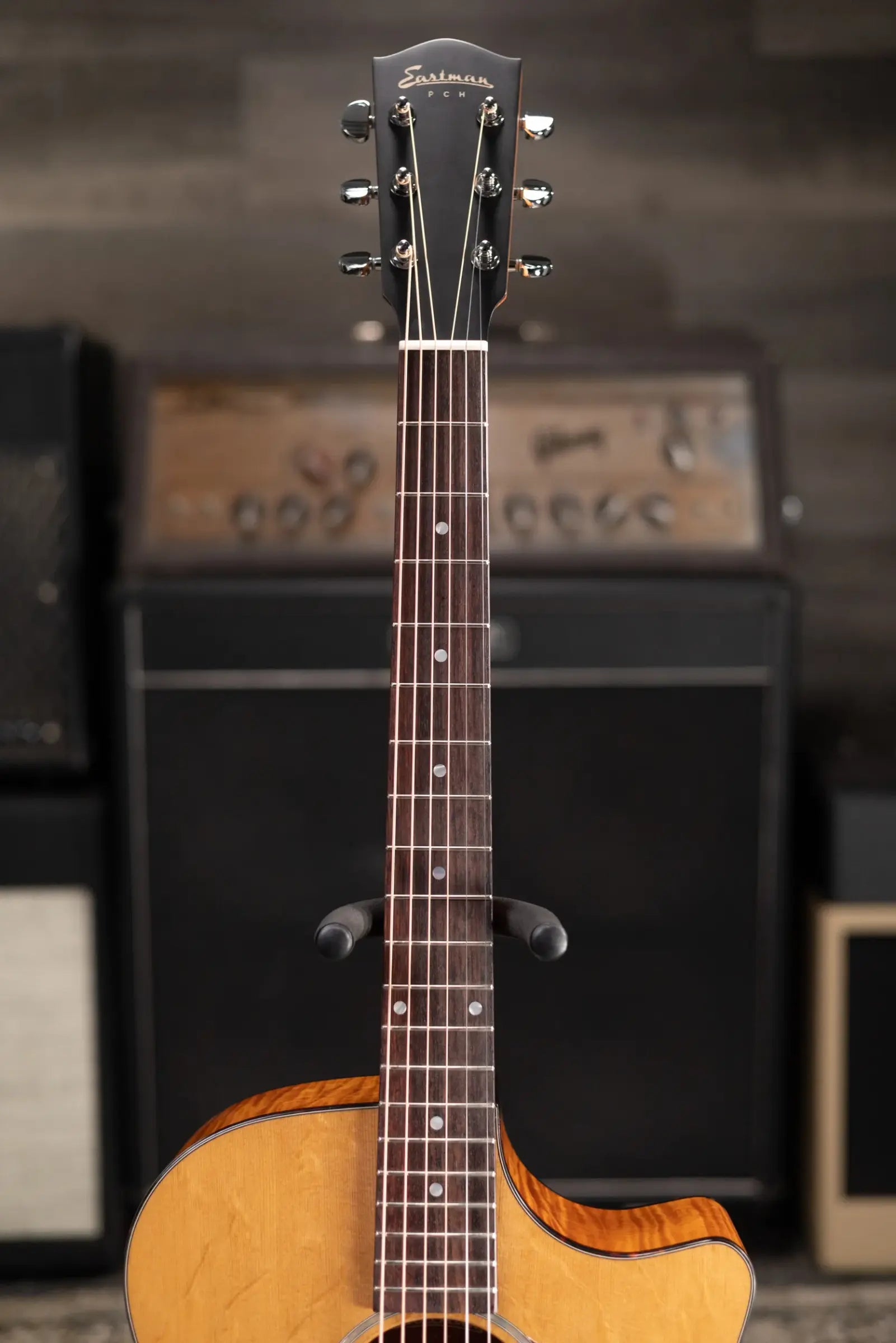 Eastman PCH3-GACE Grand Auditorium Acoustic/Electric Guitar - Amberburst with Gig Bag
